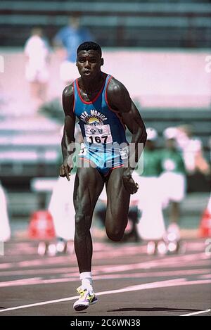 Carl Lewis (USA) competing at the 1988 US Olympic Track and Field Team ...