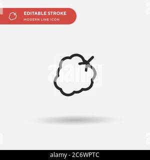 Raspberries Simple vector icon. Illustration symbol design template for web mobile UI element. Perfect color modern pictogram on editable stroke. Rasp Stock Vector