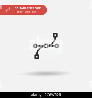 Nodes Simple vector icon. Illustration symbol design template for web mobile UI element. Perfect color modern pictogram on editable stroke. Nodes icon Stock Vector