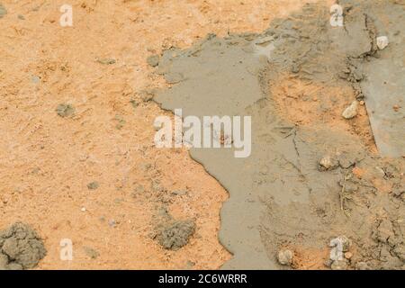 sand on metal surface. Abstract industrial background texture Stock Photo