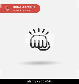 Punch Simple vector icon. Illustration symbol design template for web mobile UI element. Perfect color modern pictogram on editable stroke. Punch icon Stock Vector