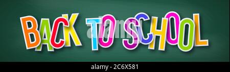 Back to school typography design. Stock Vector