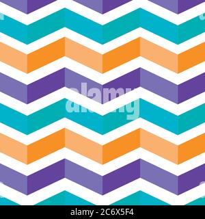 blue orange violet geometrical Leporello stripes element style m Stock Vector
