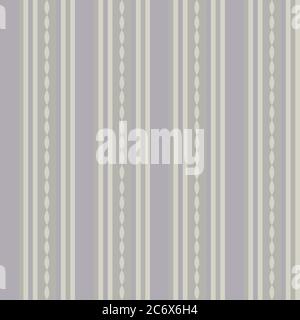 Classic decorative vintage seamless patterns with stripes and waves. Pastel beige, pink striped background in retro style. For greeting cards Stock Vector