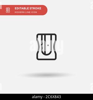 Sharpener Simple vector icon. Illustration symbol design template for web mobile UI element. Perfect color modern pictogram on editable stroke. Sharpener icons for your business project Stock Vector