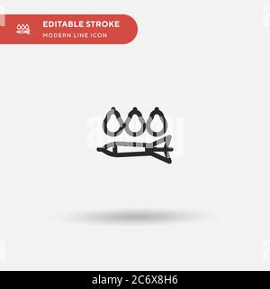 Darts Simple vector icon. Illustration symbol design template for web mobile UI element. Perfect color modern pictogram on editable stroke. Darts icons for your business project Stock Vector