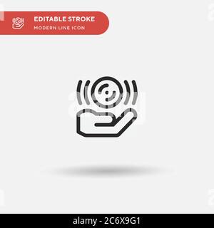 Vinyl Simple vector icon. Illustration symbol design template for web mobile UI element. Perfect color modern pictogram on editable stroke. Vinyl icons for your business project Stock Vector