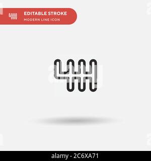 Gearshift Simple vector icon. Illustration symbol design template for web mobile UI element. Perfect color modern pictogram on editable stroke. Gearshift icons for your business project Stock Vector