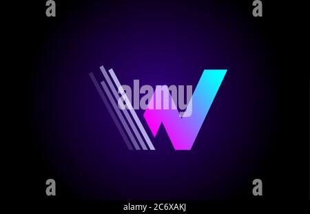 pink blue F alphabet letter logo icon with circle design. Creative ...