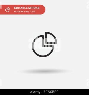 Pie Chart Simple vector icon. Illustration symbol design template for web mobile UI element. Perfect color modern pictogram on editable stroke. Pie Chart icons for your business project Stock Vector