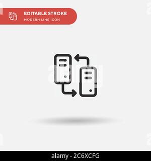 Cpu Simple vector icon. Illustration symbol design template for web mobile UI element. Perfect color modern pictogram on editable stroke. Cpu icons for your business project Stock Vector