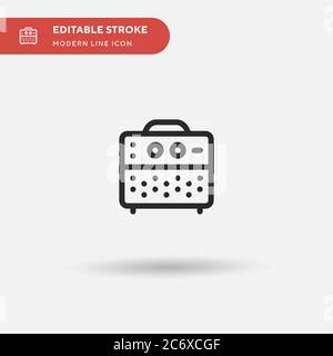 Amplifier Simple vector icon. Illustration symbol design template for web mobile UI element. Perfect color modern pictogram on editable stroke. Amplifier icons for your business project Stock Vector
