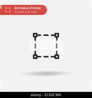 Size Simple vector icon. Illustration symbol design template for web mobile UI element. Perfect color modern pictogram on editable stroke. Size icons for your business project Stock Vector