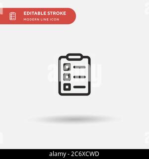 Clipboard Simple vector icon. Illustration symbol design template for web mobile UI element. Perfect color modern pictogram on editable stroke. Clipboard icons for your business project Stock Vector