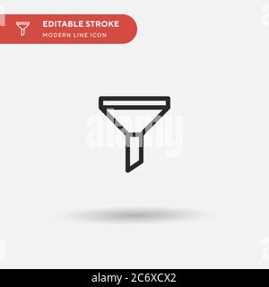 Filter Simple vector icon. Illustration symbol design template for web mobile UI element. Perfect color modern pictogram on editable stroke. Filter icons for your business project Stock Vector