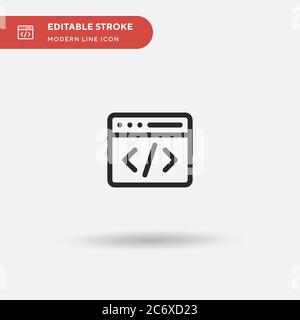 Browser Simple vector icon. Illustration symbol design template for web mobile UI element. Perfect color modern pictogram on editable stroke. Browser icons for your business project Stock Vector
