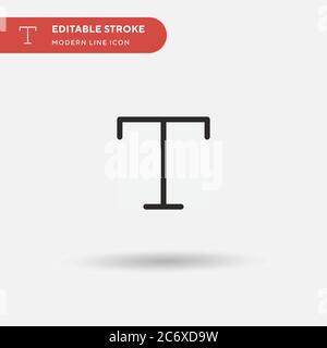 Type Simple vector icon. Illustration symbol design template for web mobile UI element. Perfect color modern pictogram on editable stroke. Type icons Stock Vector