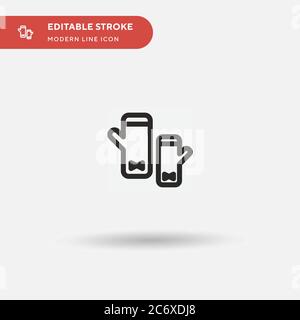 Mittens Simple vector icon. Illustration symbol design template for web mobile UI element. Perfect color modern pictogram on editable stroke. Mittens icons for your business project Stock Vector