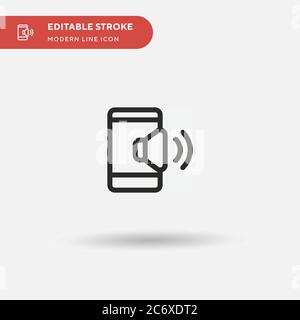 Smartphone Simple vector icon. Illustration symbol design template for web mobile UI element. Perfect color modern pictogram on editable stroke. Smartphone icons for your business project Stock Vector