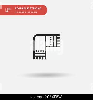 Scarf Simple vector icon. Illustration symbol design template for web mobile UI element. Perfect color modern pictogram on editable stroke. Scarf icons for your business project Stock Vector