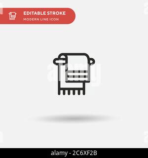 Towel Simple vector icon. Illustration symbol design template for web mobile UI element. Perfect color modern pictogram on editable stroke. Towel icon Stock Vector
