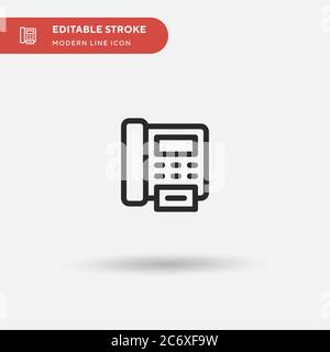 Fax Simple vector icon. Illustration symbol design template for web mobile UI element. Perfect color modern pictogram on editable stroke. Fax icons for your business project Stock Vector