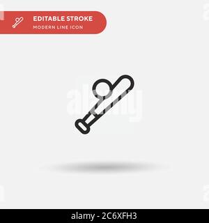 Baseball Simple vector icon. Illustration symbol design template for web mobile UI element. Perfect color modern pictogram on editable stroke. Baseball icons for your business project Stock Vector