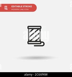 Thread Simple vector icon. Illustration symbol design template for web mobile UI element. Perfect color modern pictogram on editable stroke. Thread icons for your business project Stock Vector