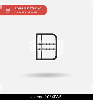 Notebook Simple vector icon. Illustration symbol design template for web mobile UI element. Perfect color modern pictogram on editable stroke. Notebook icons for your business project Stock Vector