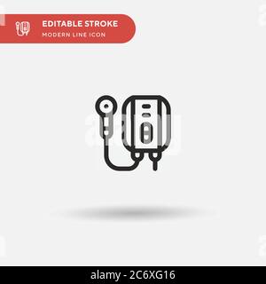 Water Heater Simple vector icon. Illustration symbol design template for web mobile UI element. Perfect color modern pictogram on editable stroke. Water Heater icons for your business project Stock Vector