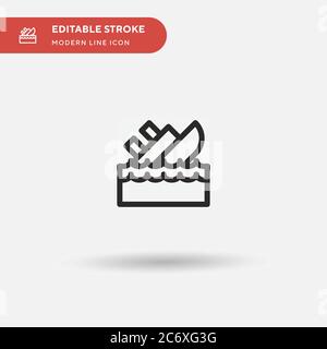 Sink Simple vector icon. Illustration symbol design template for web mobile UI element. Perfect color modern pictogram on editable stroke. Sink icons for your business project Stock Vector