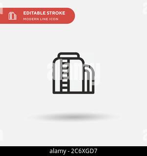 Tank Simple vector icon. Illustration symbol design template for web mobile UI element. Perfect color modern pictogram on editable stroke. Tank icons for your business project Stock Vector