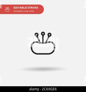 Needle Case Simple vector icon. Illustration symbol design template for web mobile UI element. Perfect color modern pictogram on editable stroke. Needle Case icons for your business project Stock Vector