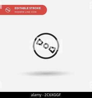 Cd Simple vector icon. Illustration symbol design template for web mobile UI element. Perfect color modern pictogram on editable stroke. Cd icons for your business project Stock Vector