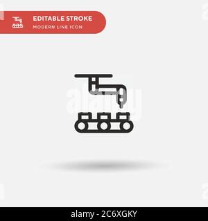 Industrial Simple vector icon. Illustration symbol design template for web mobile UI element. Perfect color modern pictogram on editable stroke. Industrial icons for your business project Stock Vector