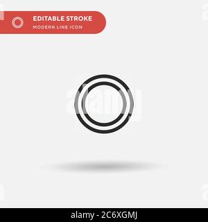 Plate Simple vector icon. Illustration symbol design template for web mobile UI element. Perfect color modern pictogram on editable stroke. Plate icons for your business project Stock Vector