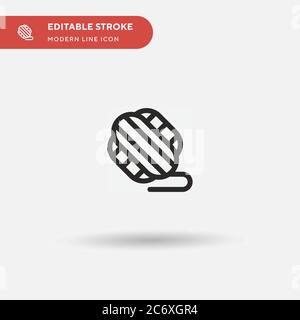 Ball Of Wool Simple vector icon. Illustration symbol design template for web mobile UI element. Perfect color modern pictogram on editable stroke. Ball Of Wool icons for your business project Stock Vector