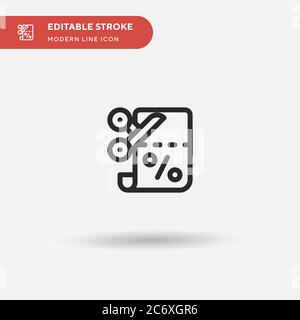 Coupon Simple vector icon. Illustration symbol design template for web mobile UI element. Perfect color modern pictogram on editable stroke. Coupon icons for your business project Stock Vector
