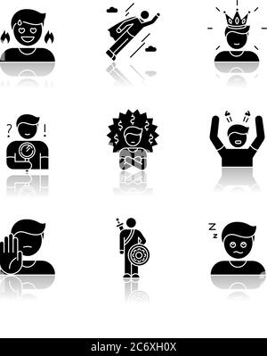 Courage black glyph icon. Feeling of bravery, fearlessness. Human ...