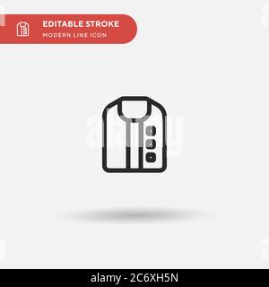 Jacket Simple vector icon. Illustration symbol design template for web mobile UI element. Perfect color modern pictogram on editable stroke. Jacket icons for your business project Stock Vector
