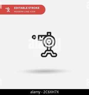Pitching Machine Simple vector icon. Illustration symbol design template for web mobile UI element. Perfect color modern pictogram on editable stroke. Pitching Machine icons for your business project Stock Vector