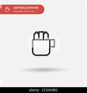 Pencil Case Simple vector icon. Illustration symbol design template for web mobile UI element. Perfect color modern pictogram on editable stroke. Pencil Case icons for your business project Stock Vector