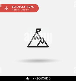 Goal Simple vector icon. Illustration symbol design template for web mobile UI element. Perfect color modern pictogram on editable stroke. Goal icons for your business project Stock Vector