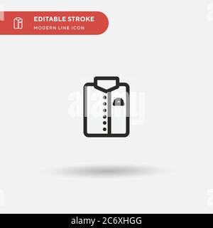 Shirt Simple vector icon. Illustration symbol design template for web mobile UI element. Perfect color modern pictogram on editable stroke. Shirt icons for your business project Stock Vector