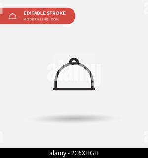 Tray Simple vector icon. Illustration symbol design template for web mobile UI element. Perfect color modern pictogram on editable stroke. Tray icons for your business project Stock Vector