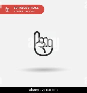 Hand Simple vector icon. Illustration symbol design template for web mobile UI element. Perfect color modern pictogram on editable stroke. Hand icons for your business project Stock Vector