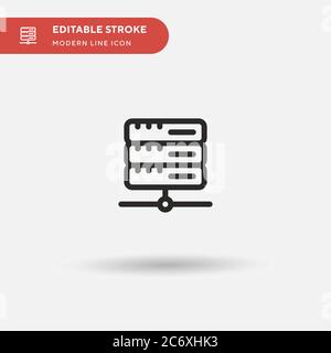 Hosting Simple vector icon. Illustration symbol design template for web mobile UI element. Perfect color modern pictogram on editable stroke. Hosting icons for your business project Stock Vector