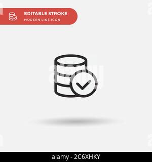 Server Simple vector icon. Illustration symbol design template for web mobile UI element. Perfect color modern pictogram on editable stroke. Server icons for your business project Stock Vector