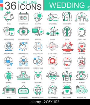 Married design. Wedding icon. Flat illustration Stock Vector Image ...