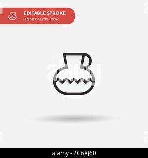 Vase Simple vector icon. Illustration symbol design template for web mobile UI element. Perfect color modern pictogram on editable stroke. Vase icons for your business project Stock Vector